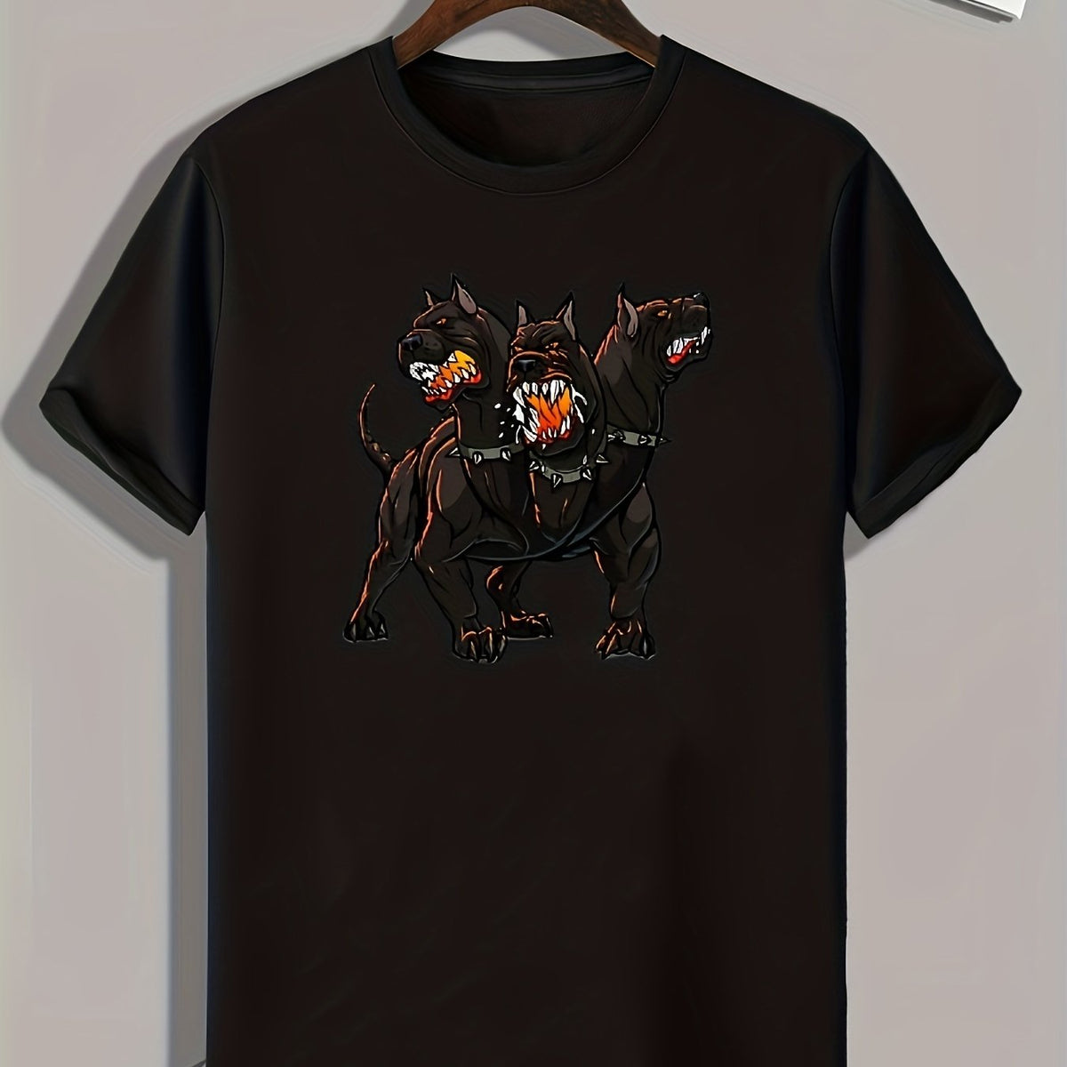 Fierce Dogs Print Men's Graphic T shirt Casual Comfy Tees For Summer