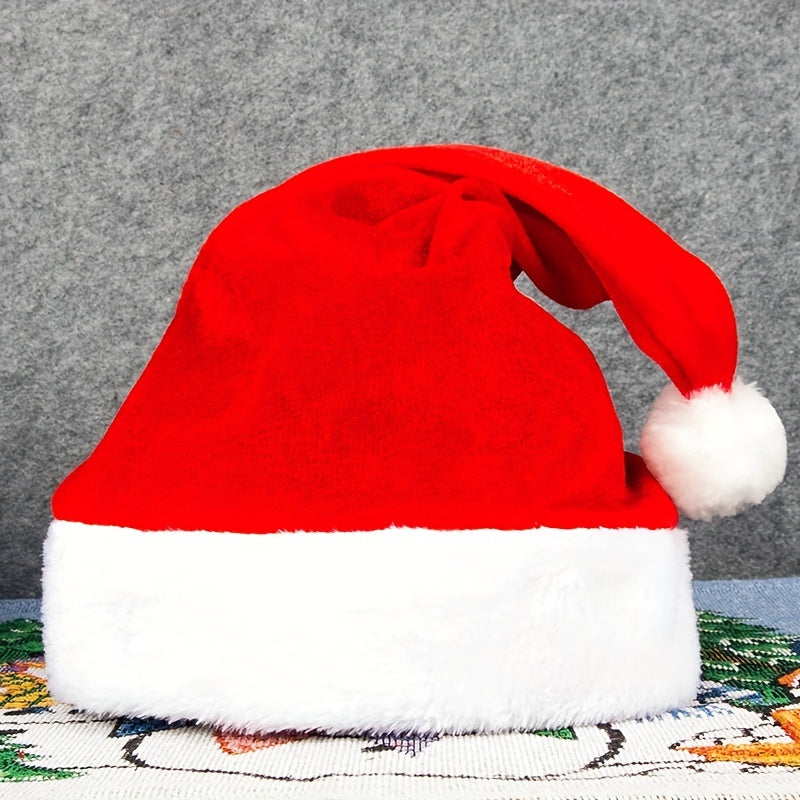 Plush Christmas Hat for Adults and Kids