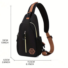 Outdoor Sport Chest Bag Pockets Crossbody Bag Lightweight Sling Backpack