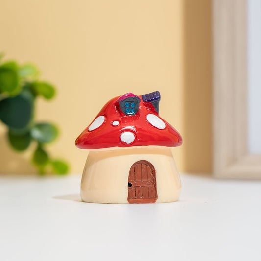 Colorful Mushroom House Decor Resin Ornament