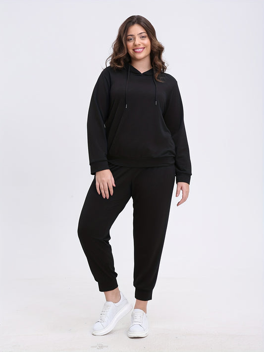  Solid Hoodie & Joggers 2 Piece Set