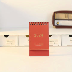 Red Bronzing Desk Calendar Small Fresh Desktop Swing Calendar Book