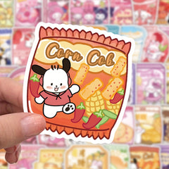 51pcs Cartoon Snack Pack Stickers Waterproof Vinyl Self Adhesive Irre