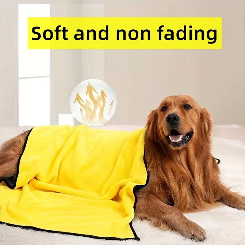 Soft Coral Fleece Pet Towel Quick Drying Machine Washable