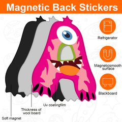 Colorful Magnetic Monster Letter Sticker Set
