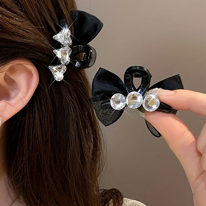 Mesh Rhinestone Hair Clip Claw Clips Headwear Girls Kids Hair Accessories