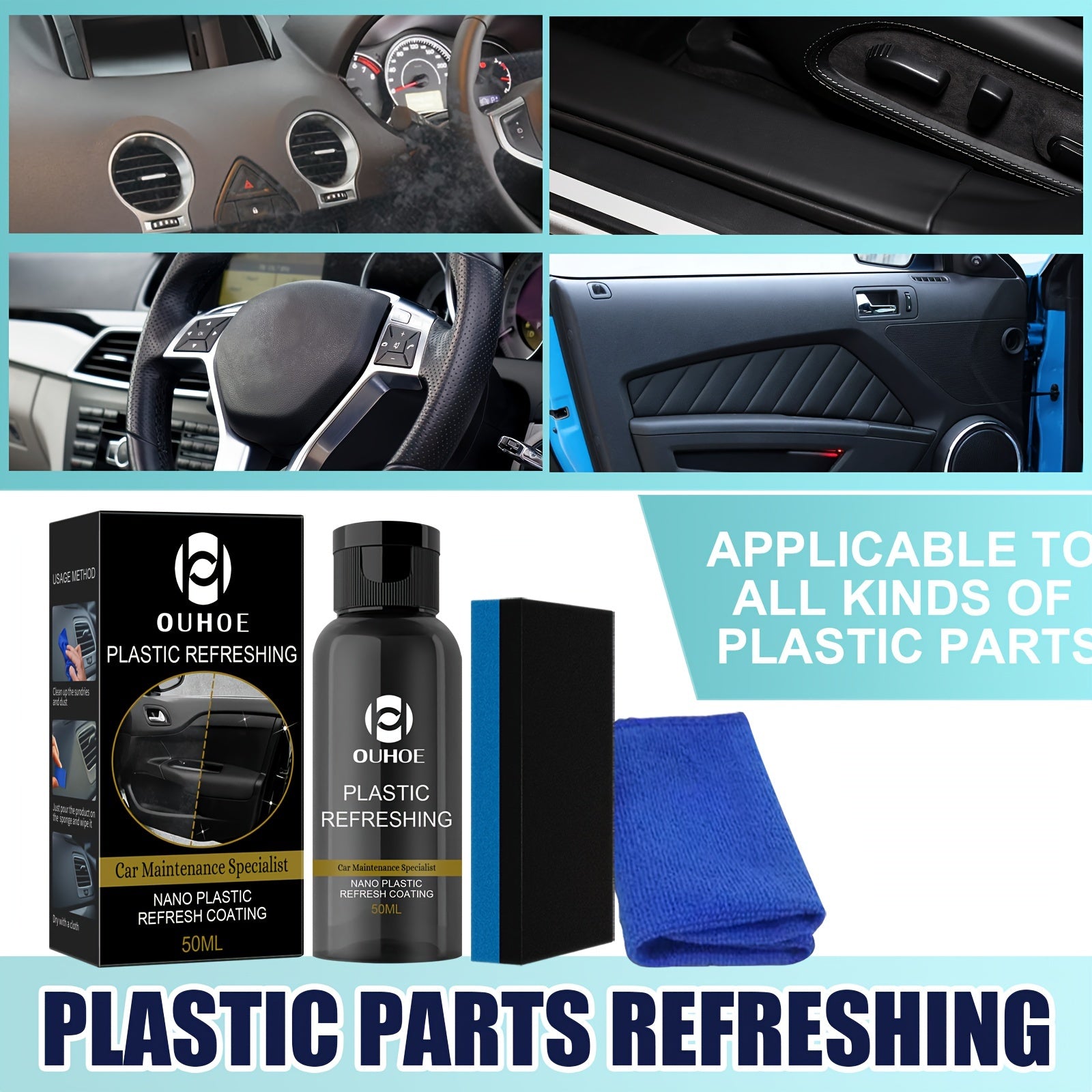 Car Dashboard Plastic Renovation Agent Dustproof Whitening Repair