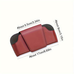 Car Glasses Clip Sunglasses Storage Box Card Holder Car Storage Bag