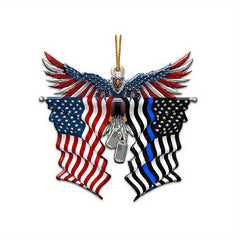 American Flag Wing Car Rearview Mirror Hanging Pendant