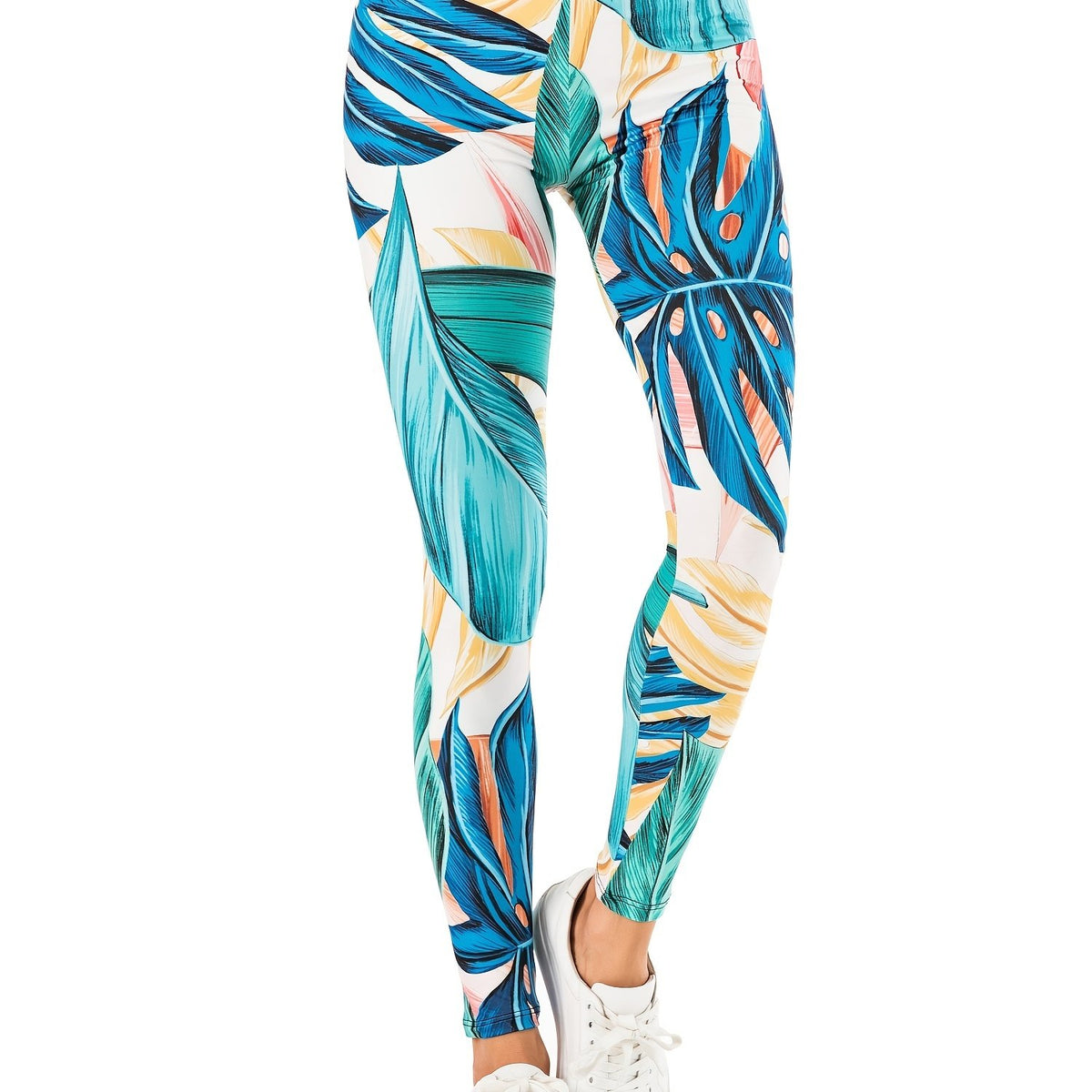 Sexy Jungle Print Leggings High Waist Slim Fit Elastic Bottoms
