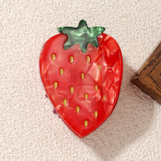 Creative Strawberry Hair Claw Nonslip Ponytail Holder Hair Clip