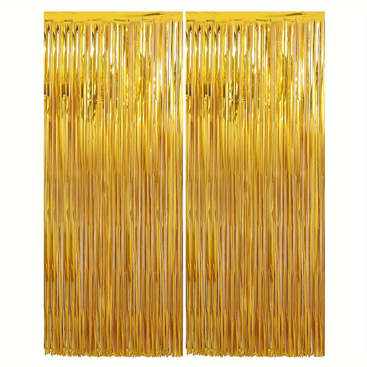 2Packs Foil Streamer Fringe Backdrop Tinsel Metallic Photo Decoration