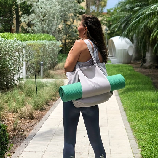 Solid Yoga Mat Storage Bag Portable Canvas Yoga Accessories Carrier Bag