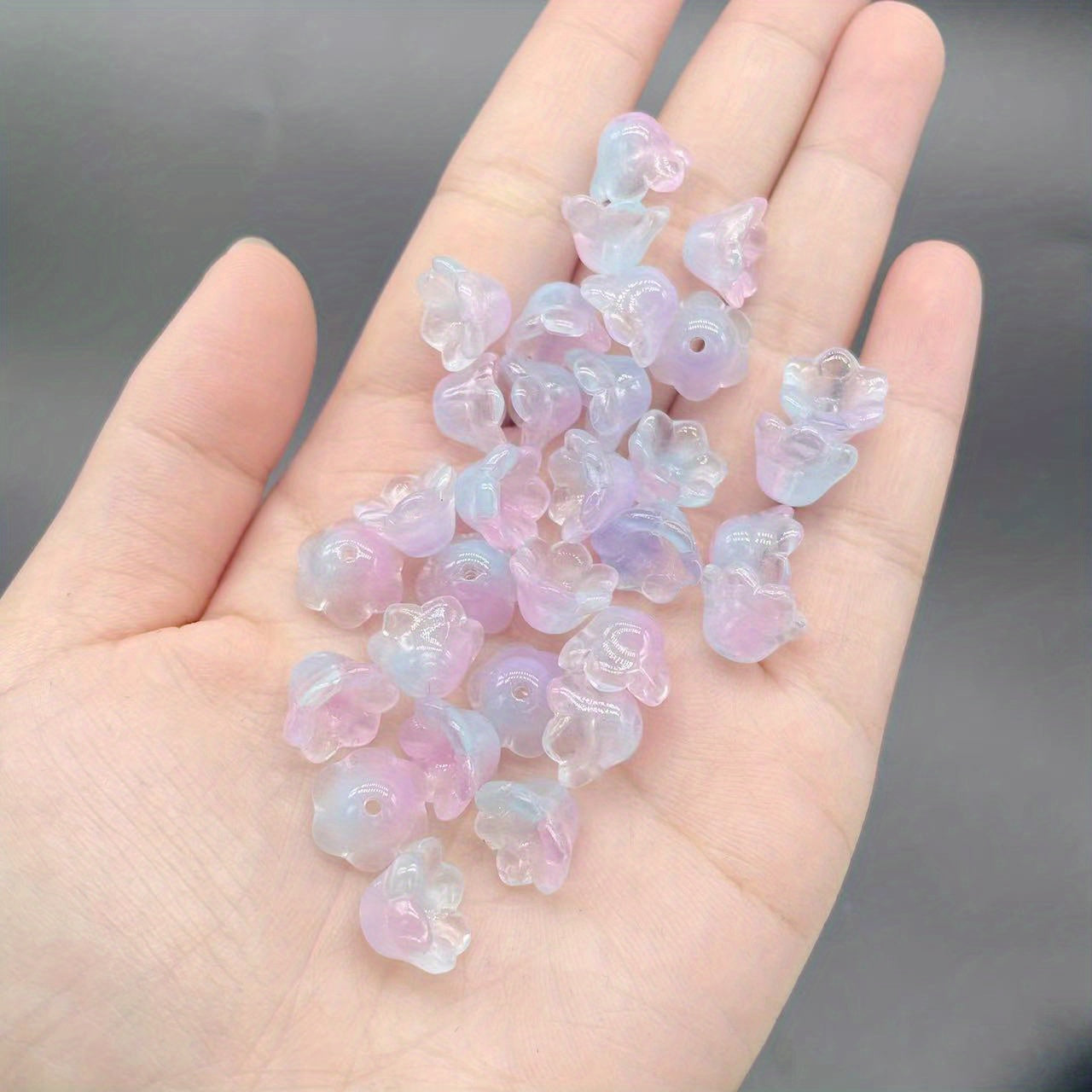 10pcs 10mm Bluebells Glass Beads Jewelry Making DIY Necklace Bracelet Pendant