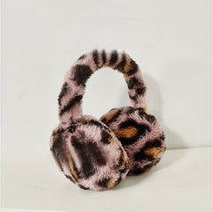 Leopard Print Ear Warmer Windproof Winter Hand Wash Holiday Theme