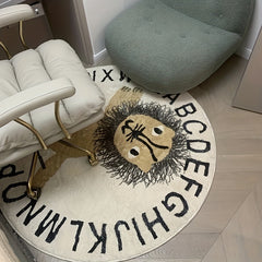 Soft Lion Pattern Rug for Home Decor