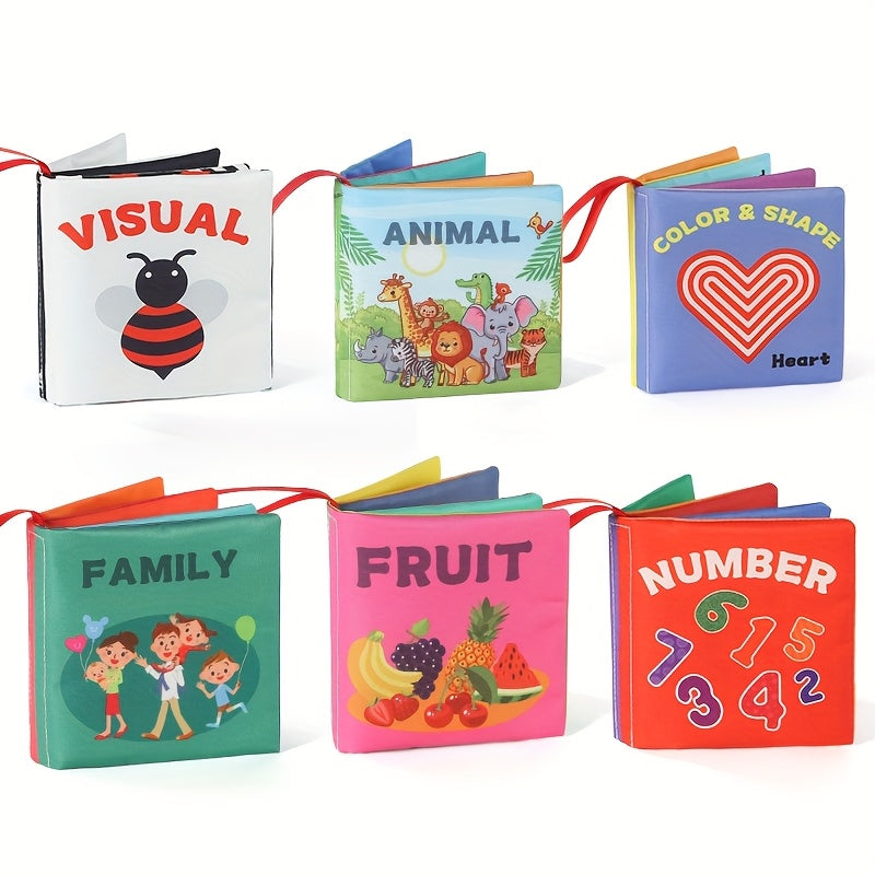 6 Pack Cloth Books Set Early Learning Cognitive Development Boys Girls Toys