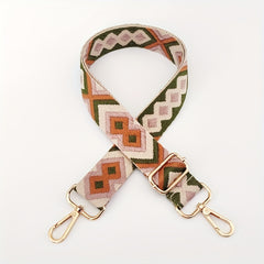 Ethnic Style Wide Shoulder Strap for Bag Nylon Adjustable Replacement Belt