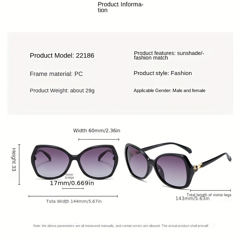 Cat Eye Polarized Sunglasses Clover Decor Gradient Glasses UV400