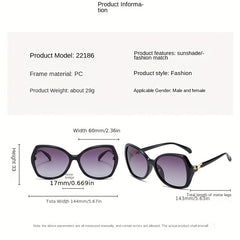 Cat Eye Polarized Sunglasses Clover Decor Gradient Glasses UV400