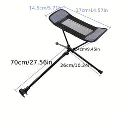 Aluminum Folding Footrest Portable Recliner Lazy Camping Chair Foot Rest