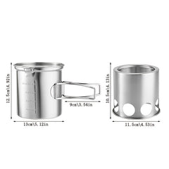 Portable Stainless Steel Charcoal Stove Set for Outdoor Cooking