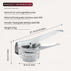 Stainless Steel Chip Maker for Fruit Juicing & Garlic Smashing