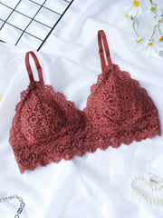 Scallop Trim Lace Bra Wireless Comfort