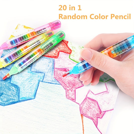 20 Colors Drawing Crayons Set Kids Coloring Graffiti Crayon