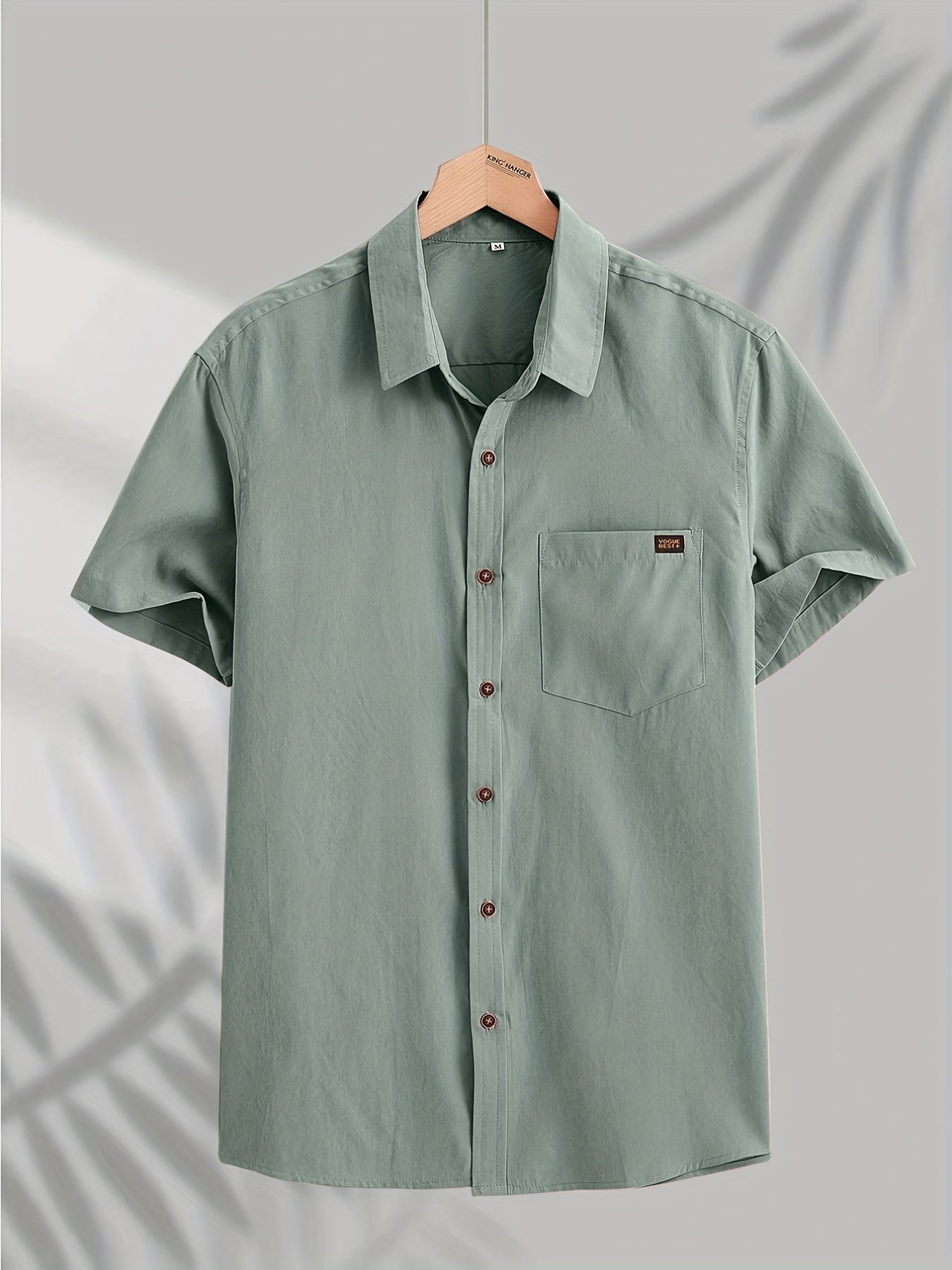 Men's Casual Short Sleeve Button-down Shirt