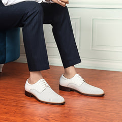 Men's Leather Oxford Derby Shoes For Wedding