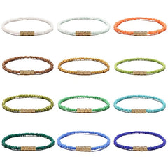 Boho Style Rice Beads Multicolor Bracelet