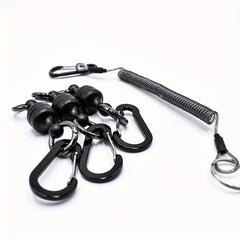 Multifunctional Magnet Keychain Spring Rope Telescopic Keyring