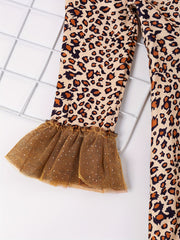 Leopard Print Ruffle Dress Halloween Costume Set