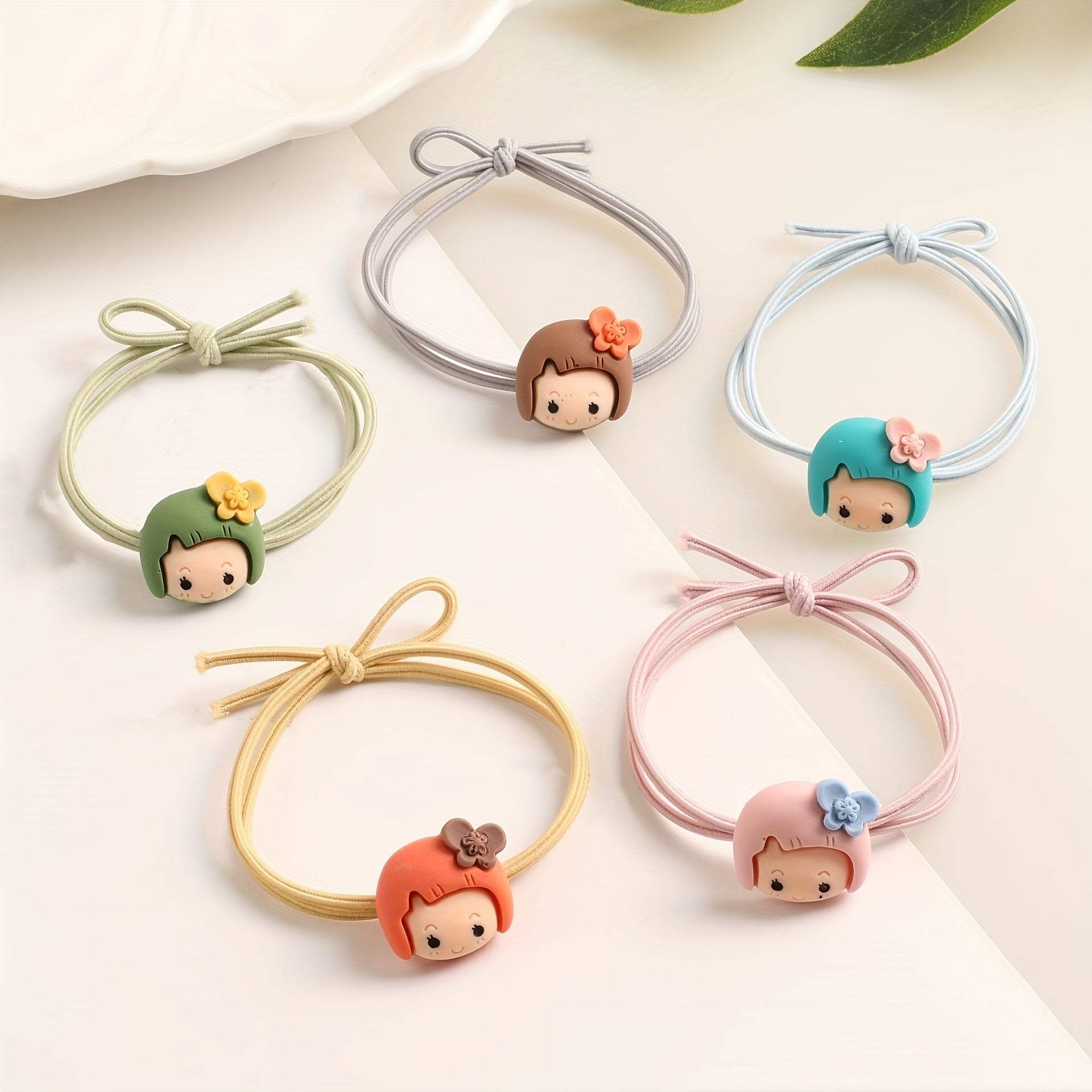 Cartoon Girl Hair Tie Hair Rope High Elasticity No Damage To Hair For Girls