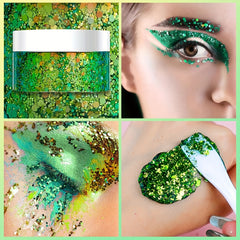 Golden Green Chameleon Glitter Gel Spoon St Patricks Halloween Christmas Concert