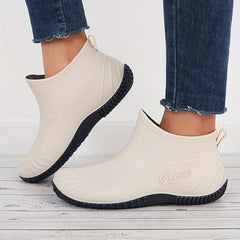 Women's Low Ankle Rain Boots Comfortable Waterproof Non slip Outdoor Boots