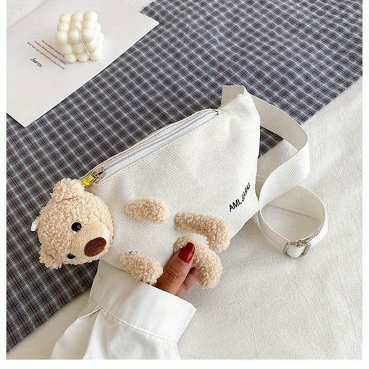 Cartoon Bear Small Crossbody Bag for Girls
