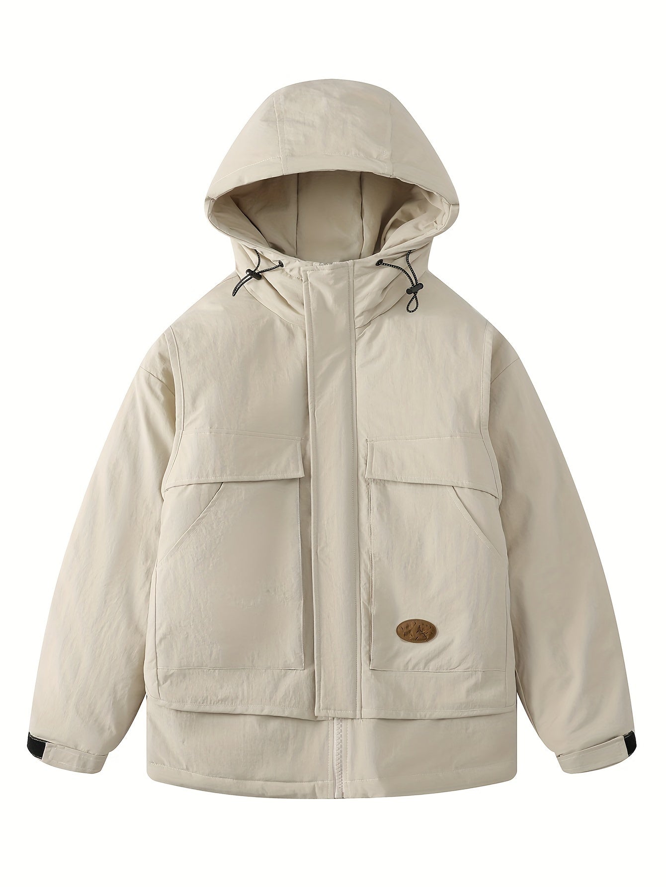 Warm Hooded Puffer Jacket for Winter Outdoor Sports