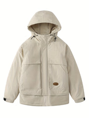 Warm Hooded Puffer Jacket for Winter Outdoor Sports