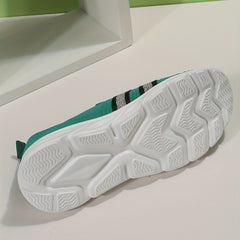 Women's Striped Mesh Breathable Walking Shoes Lightweight Running Shoes