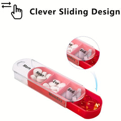 7-Day Pill Organizer Travel Case Reminder Durable Plastic