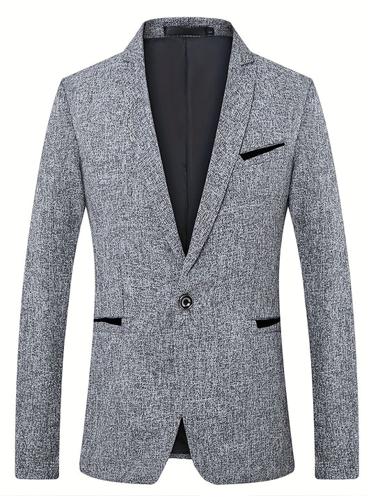 Men's Tweed Pattern Lapel Sports Coat Spring Fall
