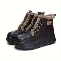 Women's Thermal Snow Boots Thick Sole Height Increasing Chunky Boots
