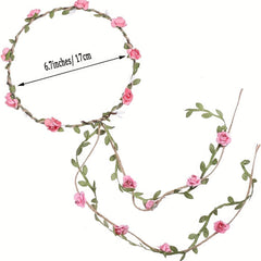 Floral Wreath Headband Boho Style Bridal Hair Accessories