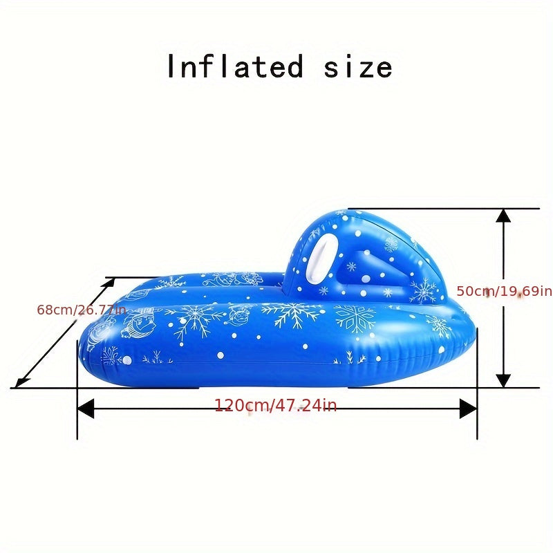 Foldable Snow Tube Inflatable Skiing Circle Thickened Sled