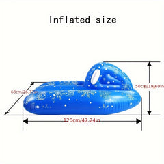 Foldable Snow Tube Inflatable Skiing Circle Thickened Sled