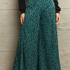 Women's Plus Dalmatian Print Wide Leg Trousers