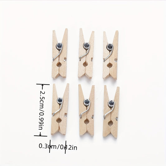 30pcs 2 Wooden Clip Photo Clip DIY Decorative Clip Christmas Clip