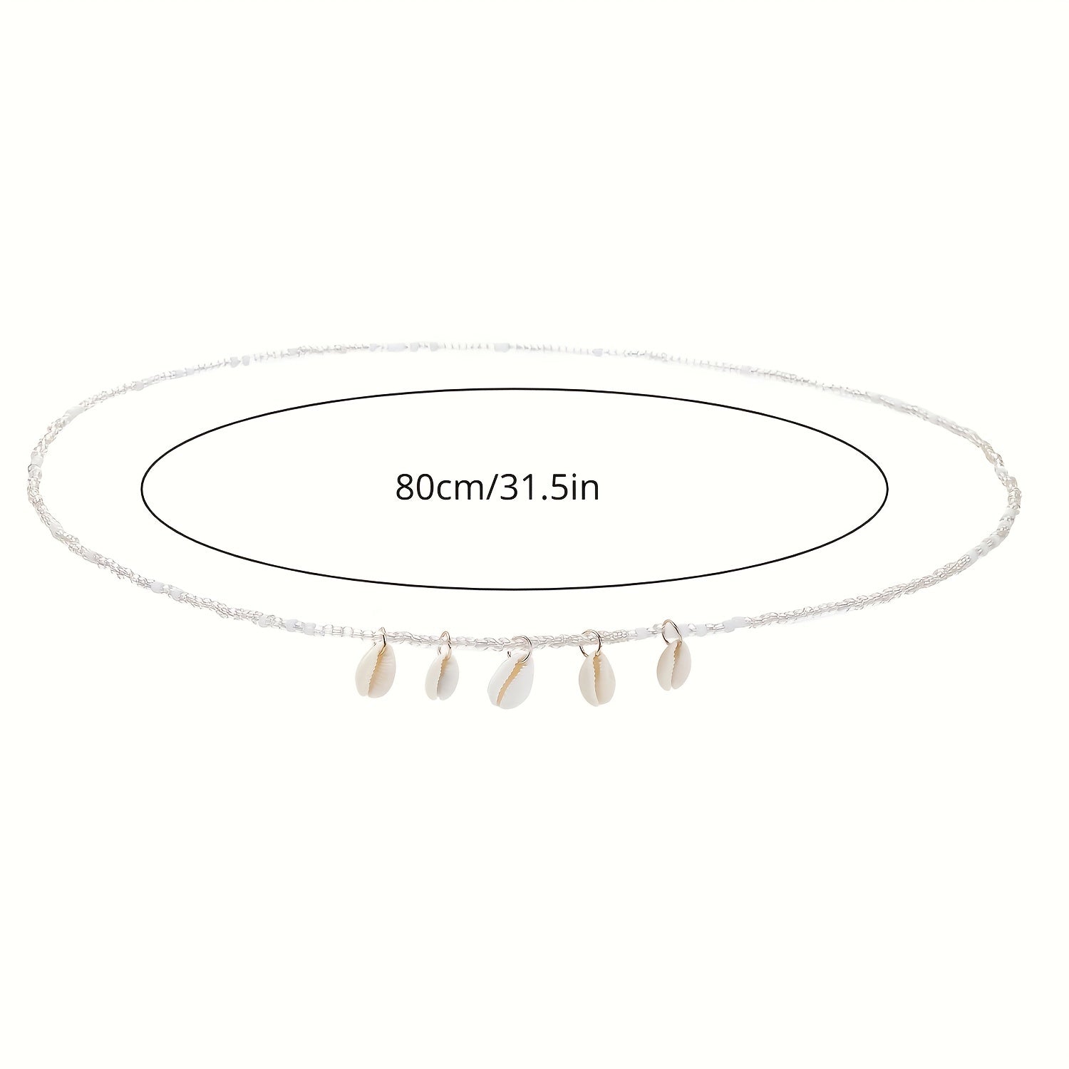 Boho Beads Waist Chain Shell Crushed Stone Decor Elastic Belly Chain